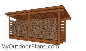 4x16 firewood shed plans - 3 cord