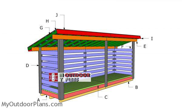 Building-a-3-cord-firewood-shed-plans