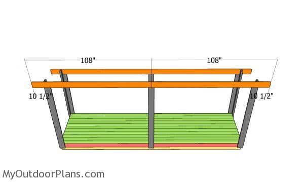 Front and back top beams