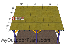 Fitting-the-roof-sheets---12x20-lean-to-pavilion