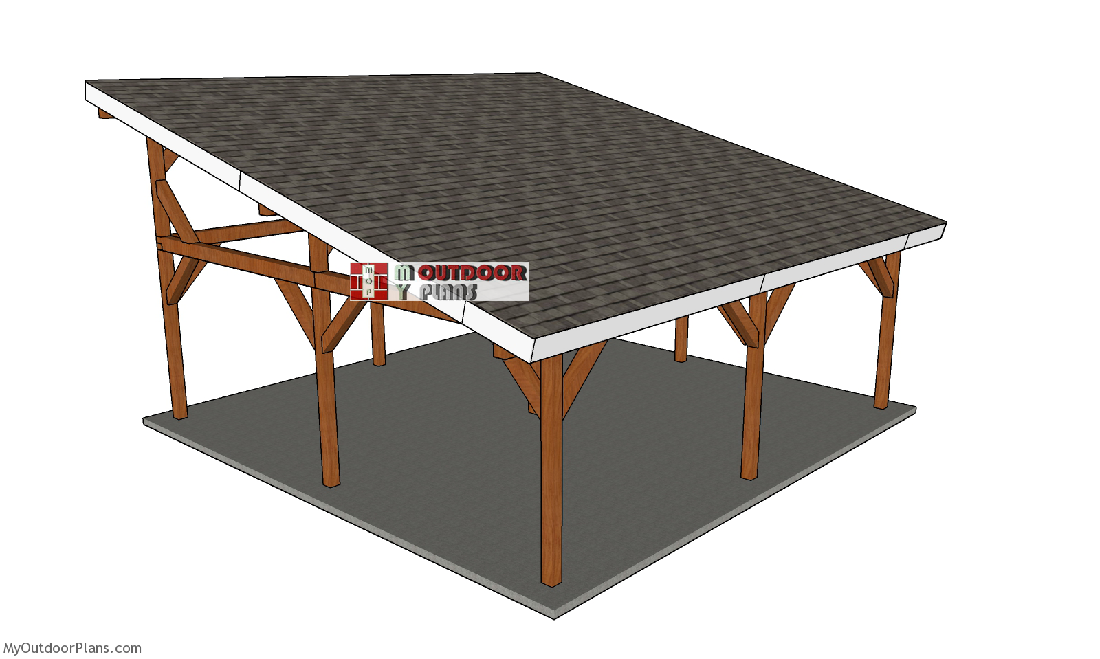 24x24 Outdoor Pavilion - Free DIY Plans | MyOutdoorPlans | Free ...