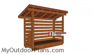 3x8-Firewood-Shed-Plans---front-view
