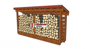 1 Cord 2×12 Firewood Shed Plans