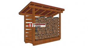 1 Cord 3×10 Firewood Shed Plans