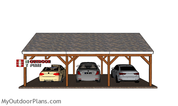 Triple Wide Carports, Three Car Carports