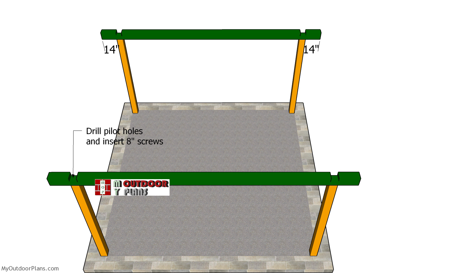 15×15 Gable Pavilion – Free DIY Plans | MyOutdoorPlans