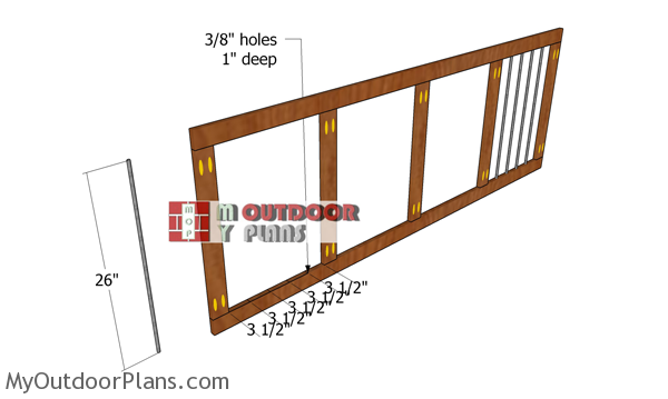 Front-wall-frame-for-dog-kennel