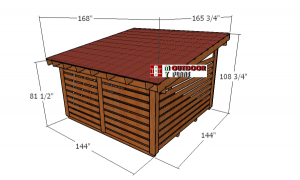 12x12-Firewood-Shed-Plans---dimensions