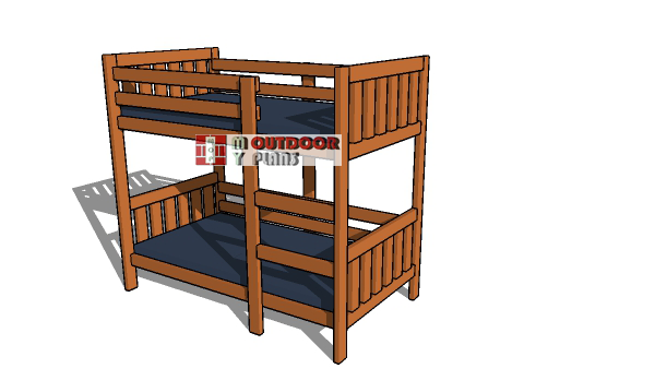 Twin Bunk Bed Plans Pdf, Double Over Queen Bunk Bed Plans Free Pdf