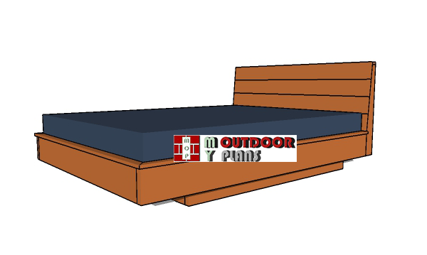 Queen Size Floating Bed Plans Pdf, Floating Queen Bed Frame Dimensions Cm
