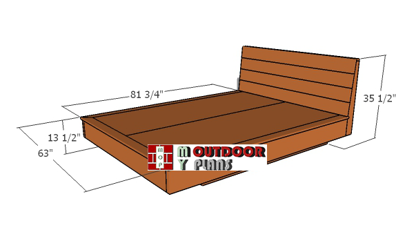 Floating-bed-plans---overall-dimensions