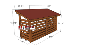 4x12-Firewood-Shed---overall-dimensions