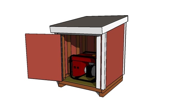 4x4 generator shed plans