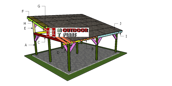 20×30 Lean to Pavilion Roof Plans