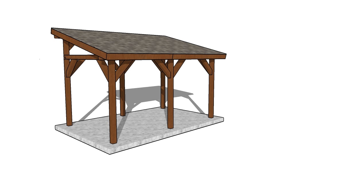 10×16 Lean to Pavilion Plans – PDF Download