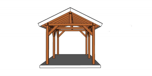 10x16 pavilion - front view