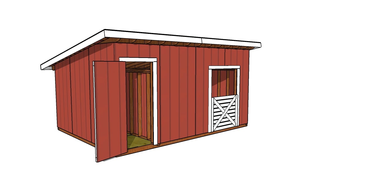 12×16 Goat Shelter with Storage Plans – PDF Download