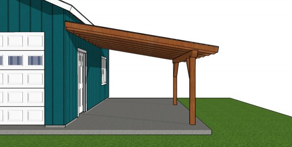 12x16 patio cover - side view