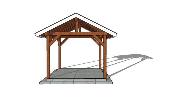 13x13 Pavilion Plans - front view