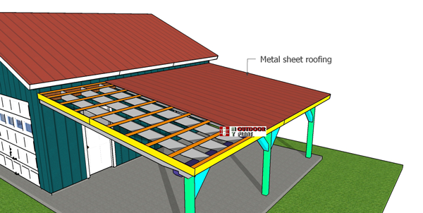 Fitting-the-metal-roofing
