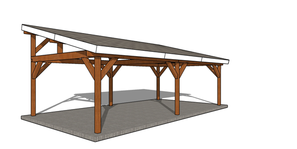 16×30 Lean to Pavilion Plans – PDF Download