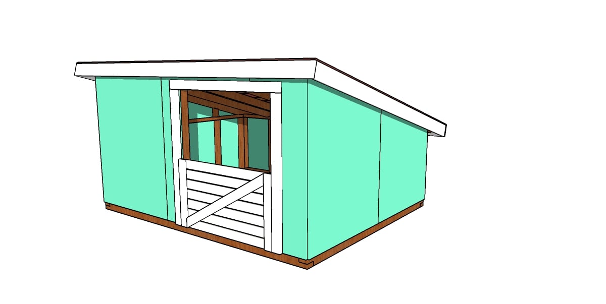 8×10 Lean to Pig Shed Roof Plans