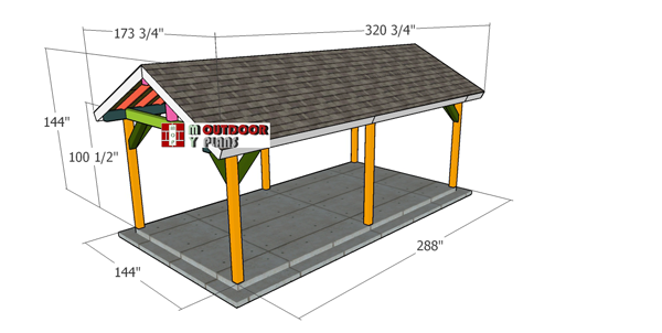 12x24-Gable-Pavilion-Plans---overall-dimensions