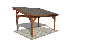 14x16 Lean to Pavilion Plans