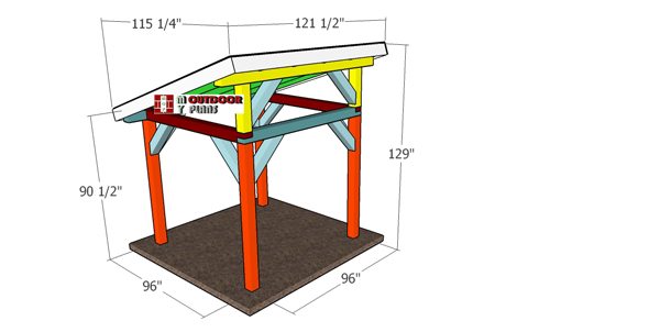 8x8-lean-to-pavilion---overall-dimensions
