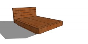 Full size Floating bed frame plans