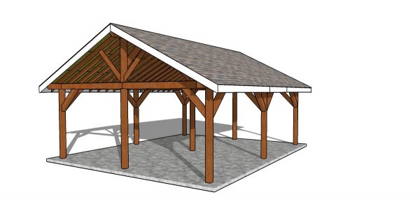 20x24 Pavilion Plans - Premium