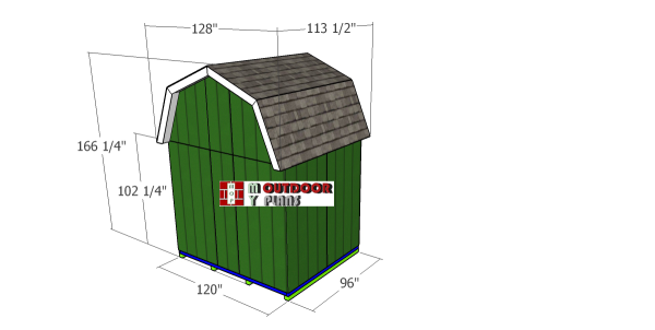 10x8-gambrel-shed---overall-dimensions