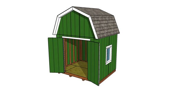 10x8 gambrel shed plans - premium