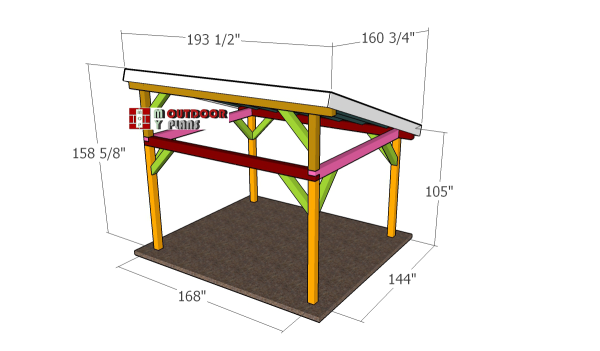 12x14-Lean-to-Plans---overall-dimensions