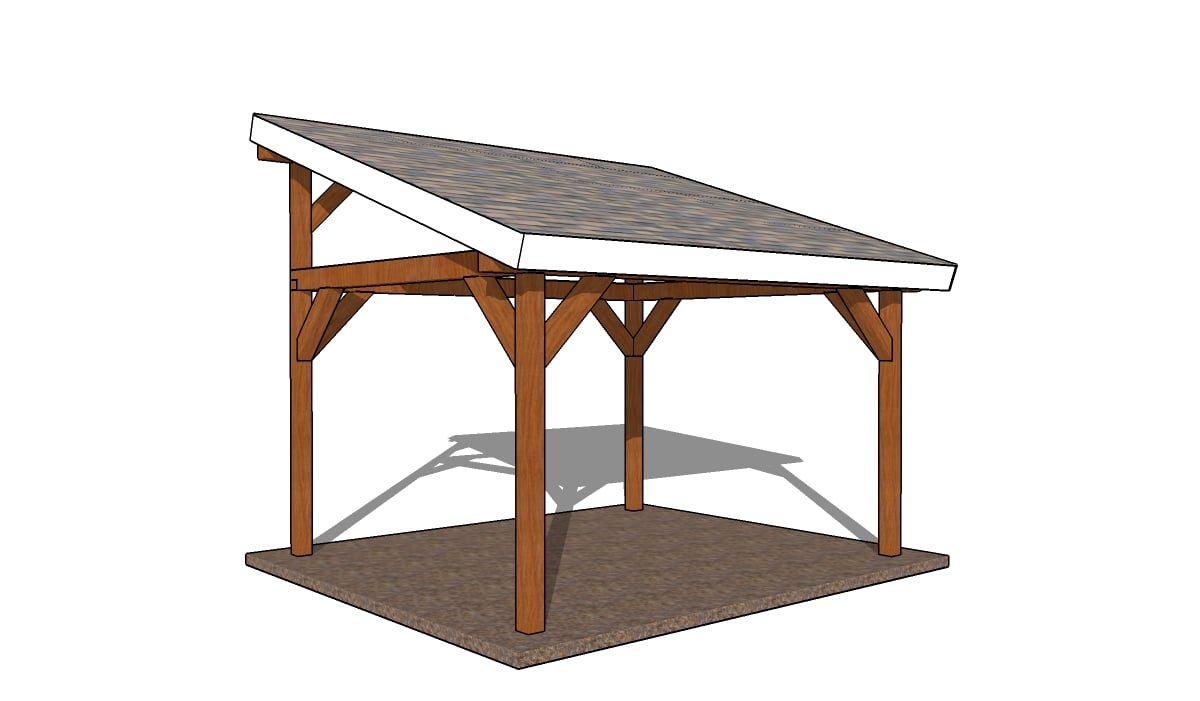 12×14 Lean to Pavilion Plans – PDF Download | MyOutdoorPlans