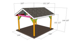 12x14 Pavilion - overall dimensions