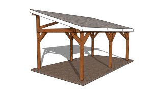 12x22 Lean to Pavilion Plans diy