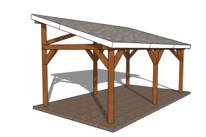 12×22 Lean to Pavilion Plans