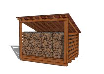 3 1/2 Cord 8×10 Firewood Shed Plans