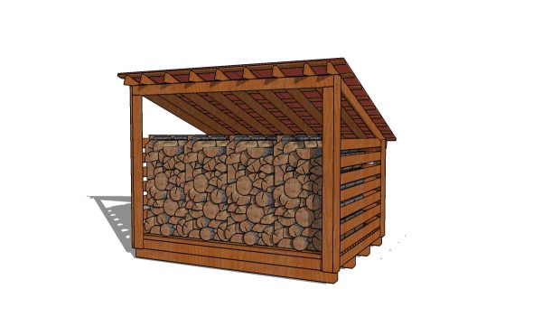8x10 firewood shed plans
