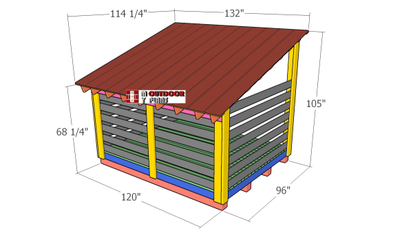 8x10-firewood-shed-plans---overall-dimensions