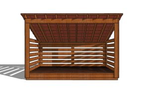 8×12 Firewood Shed Plans – 4 Cords
