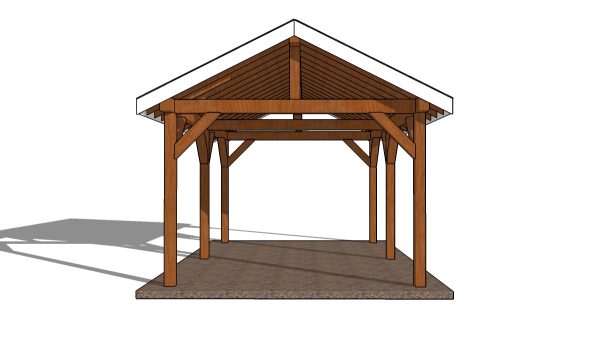 12x18 Pavilion Plans - front view