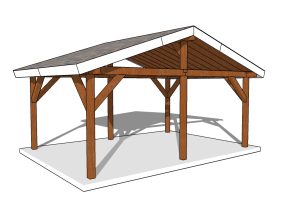 20×14 Gable Pavilion Plans