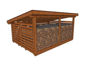 9 Cord Firewood Storage – 12×16 Shed Plans
