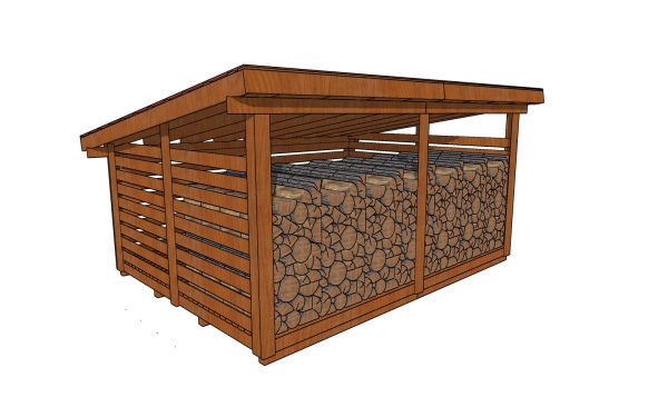12x16 Firewood Shed Plans