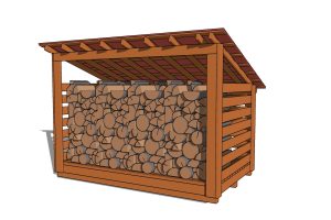 2 1/2 Cord Firewood Shed Plans – 6×10