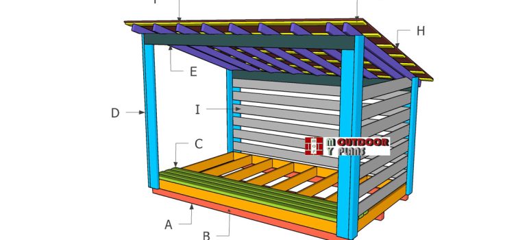6×10 2 1/2 cord Firewood Shed Roof Plans