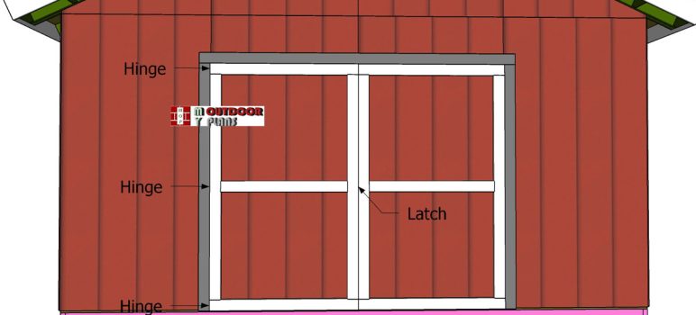 16×16 Shed Doors and Trims Plans