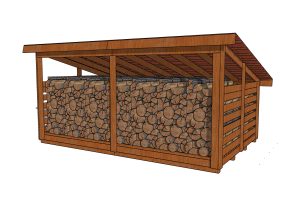 10×16 Firewood Shed Plans – 7 Cords Storage